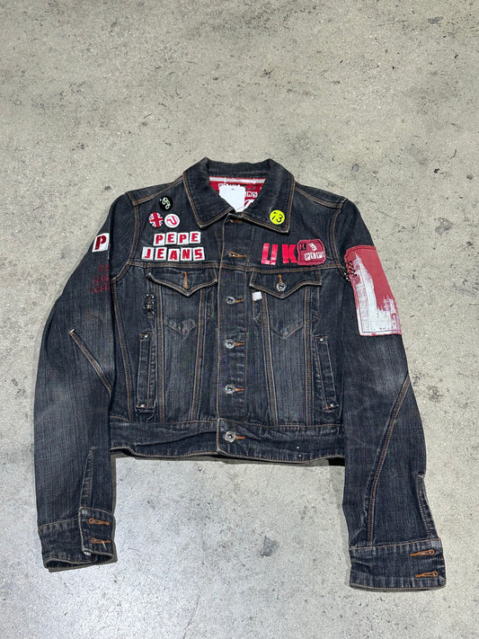 Women's Pepe Jeans Denim Jacket - Black Size Medium