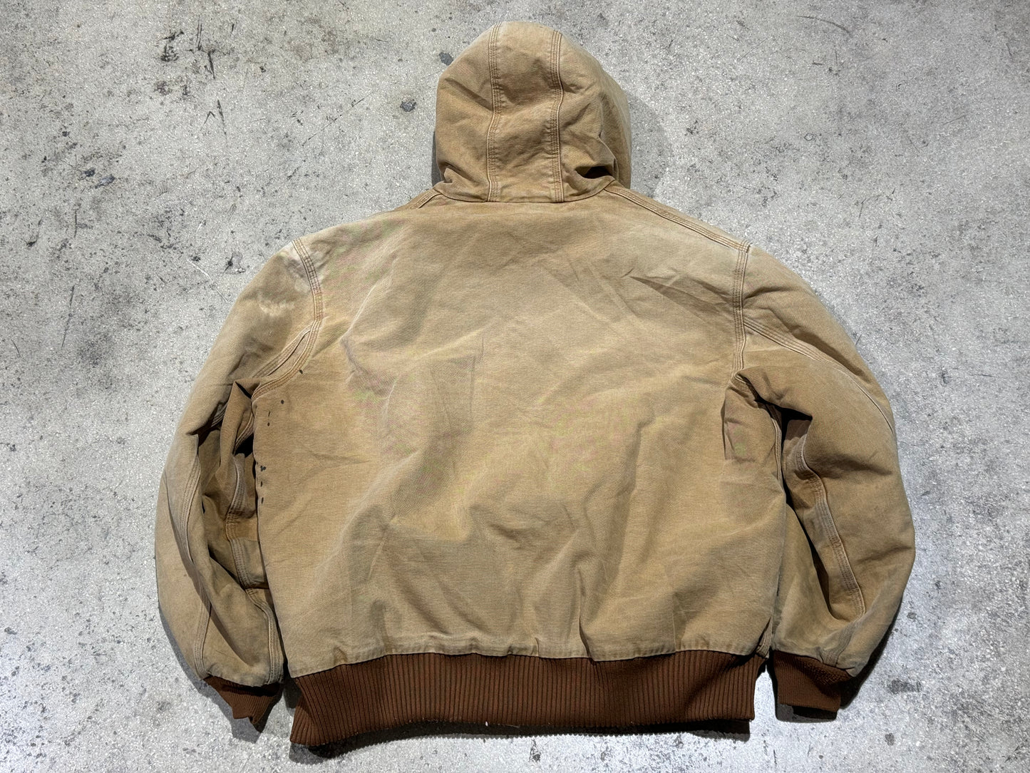 Carhartt Hooded Jacket - Faded Khaki Size XL