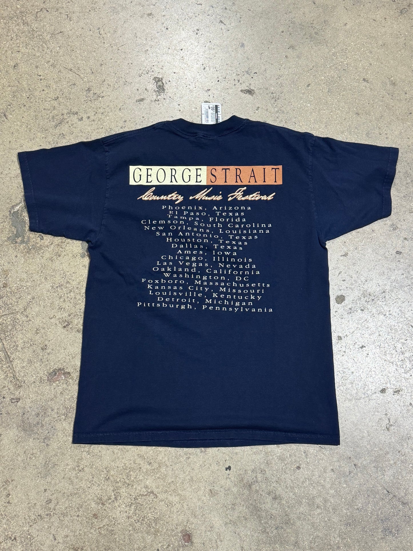 George Strait Country Music Festival Tee - Navy Size Large