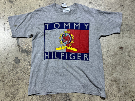 Big Tommy Hilfiger Flag Tee - Grey Size Large