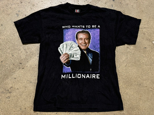 90s Who Wants To Be A Millionaire Tee - Black Size XL