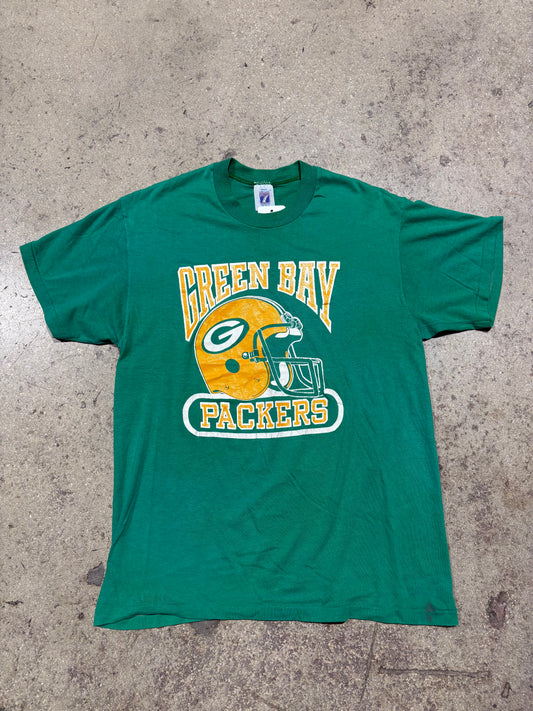 80s Logo 7 Green Bay Packers Tee - Green Size Large