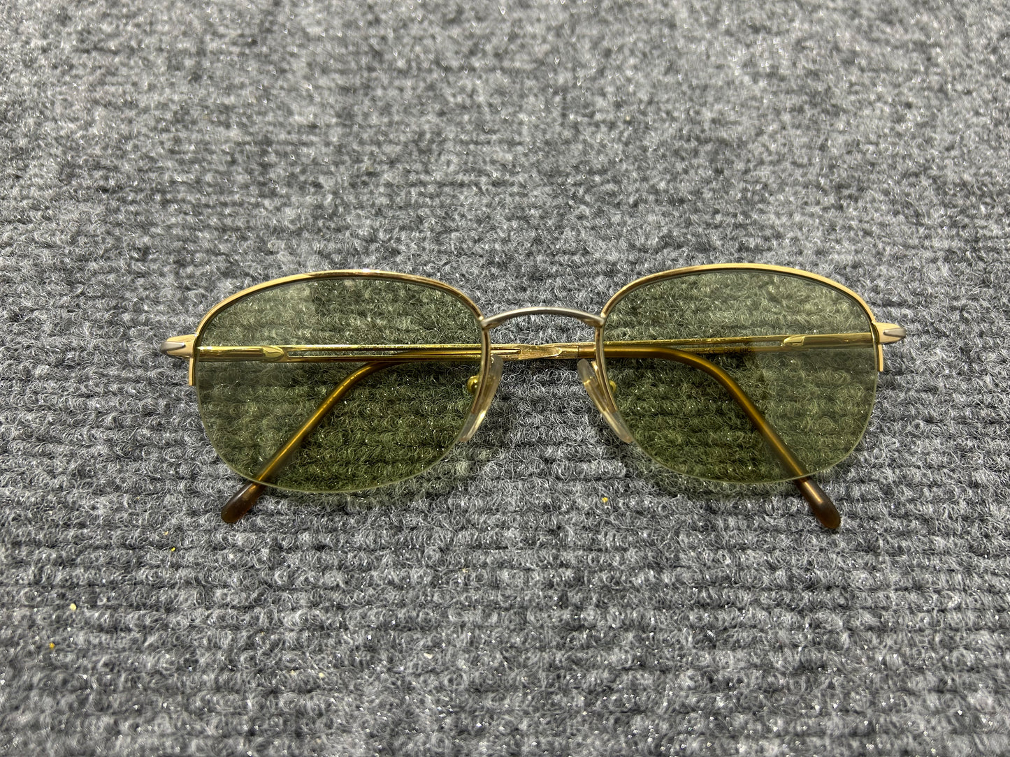 Jean Patou Rimless Wire Sunglasses - Gold