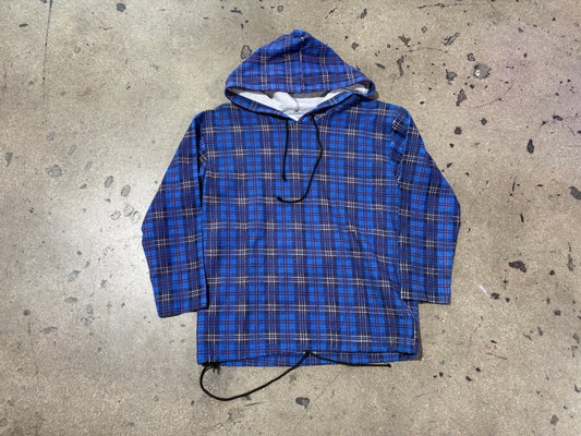 Sweet Girl Plaid Pull Over Hoodie - Blue/ Red Size Medium