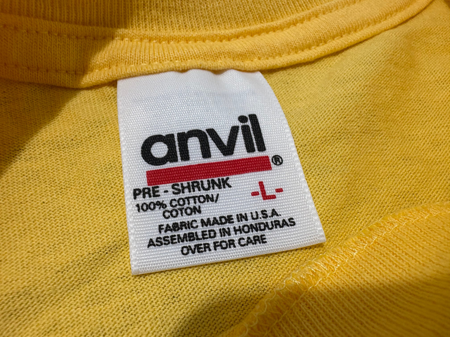 1998 Preakness 123 Race Tee - Yellow Size Large