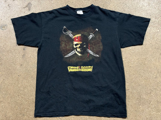 Disney Pirates Of The Caribbean Tee - Black Size Large