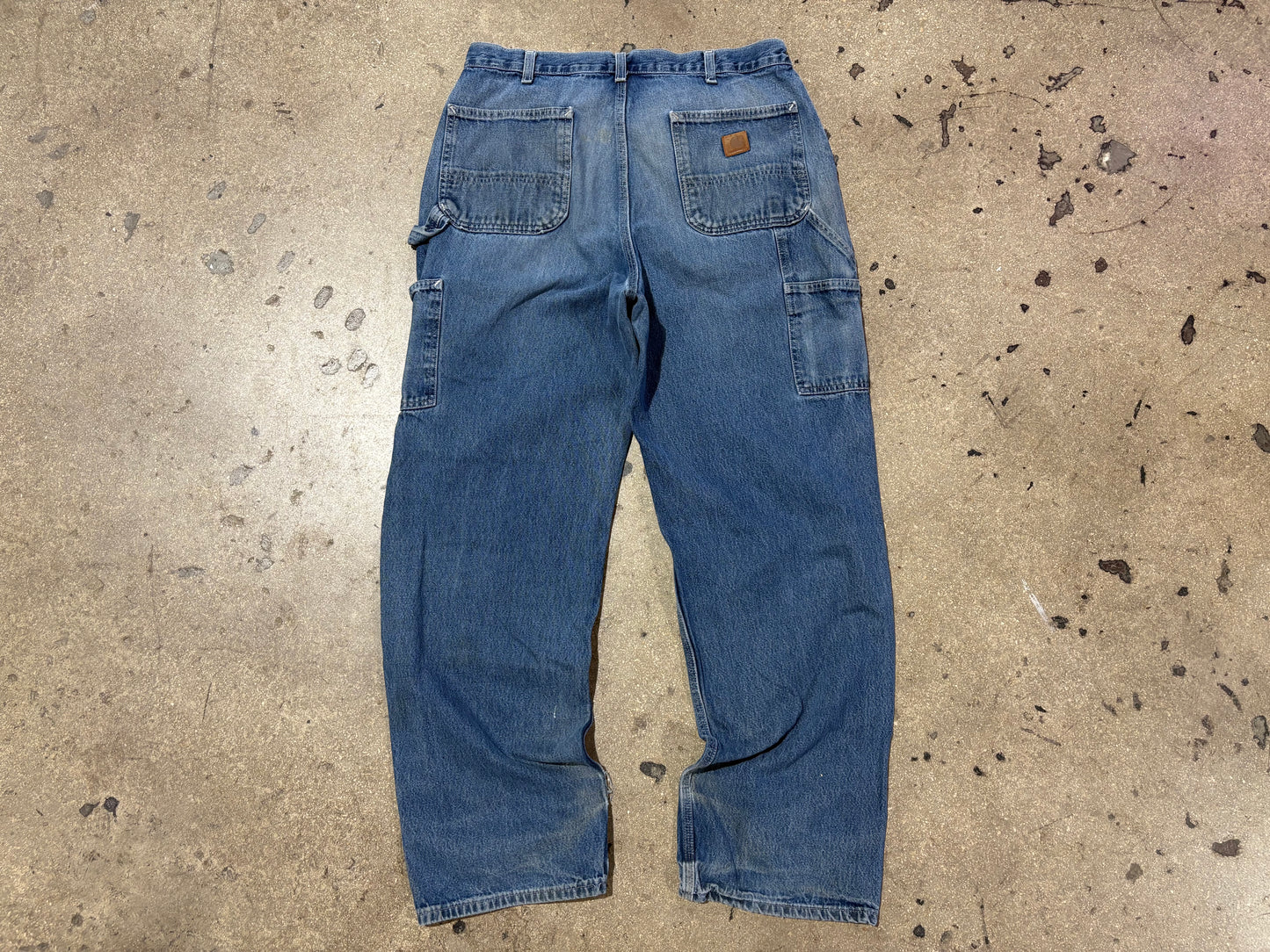 Distressed Carhartt Denim Carpenter Pants Size 36x32