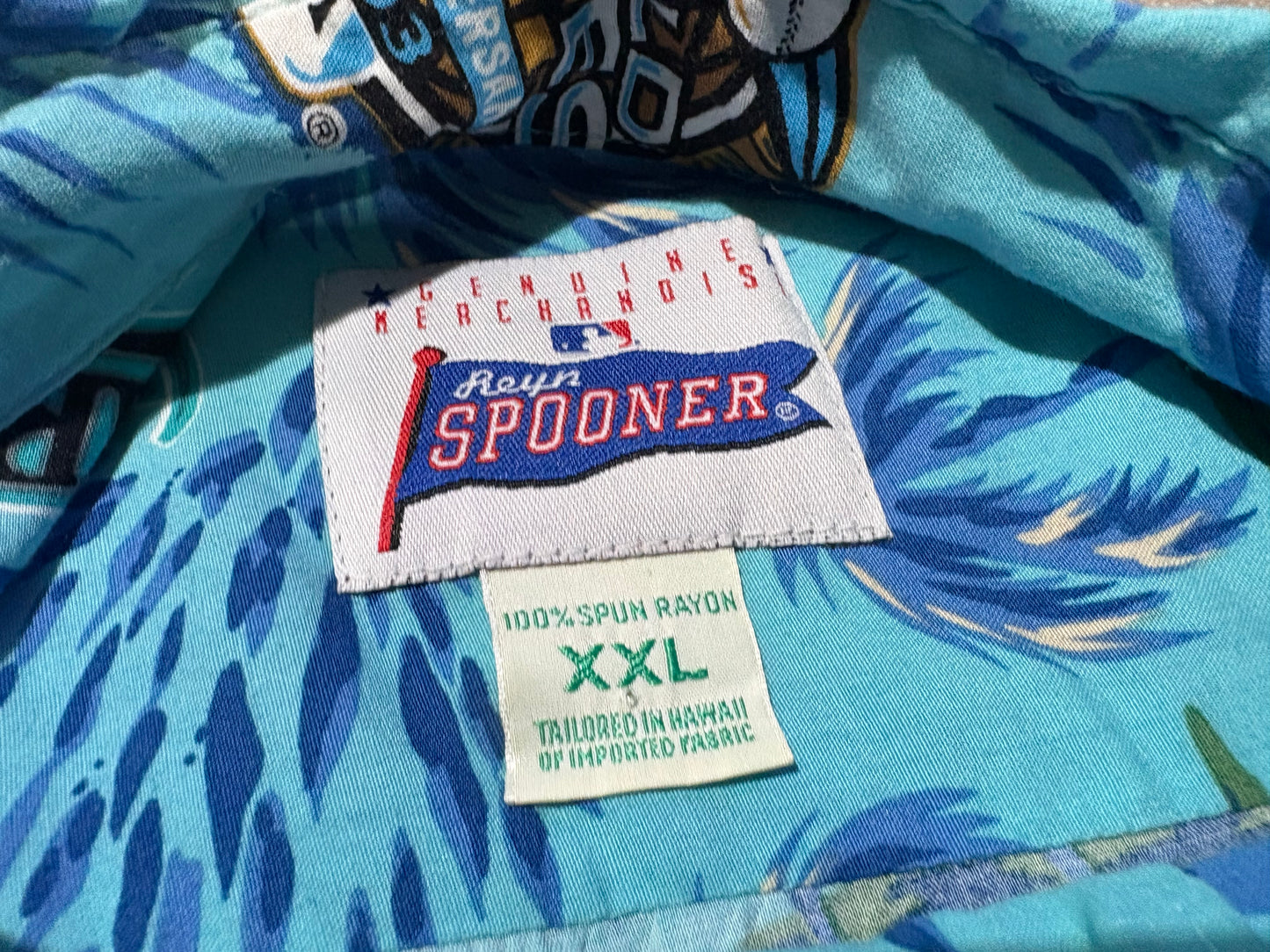 2003 Florida Marlins World Series Hawaiian Shirt - Teal Size XXL