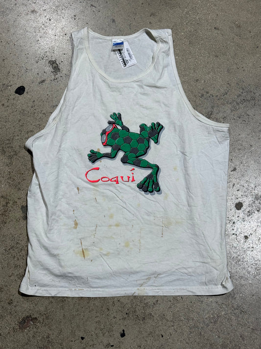 Coqui Frog Tank Top - White Size XL
