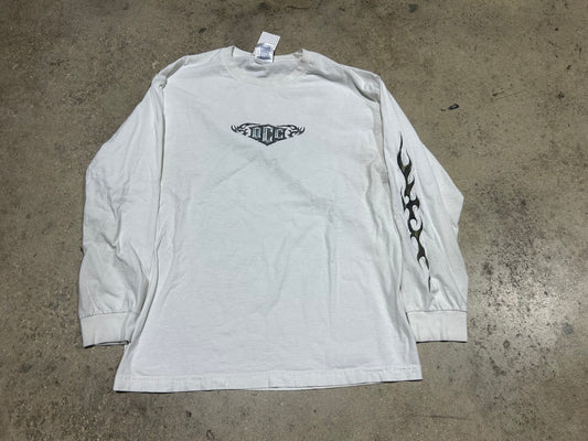 2003 Orange County Choppers Chrome Long Sleeve Tee - White/Silver Size Large