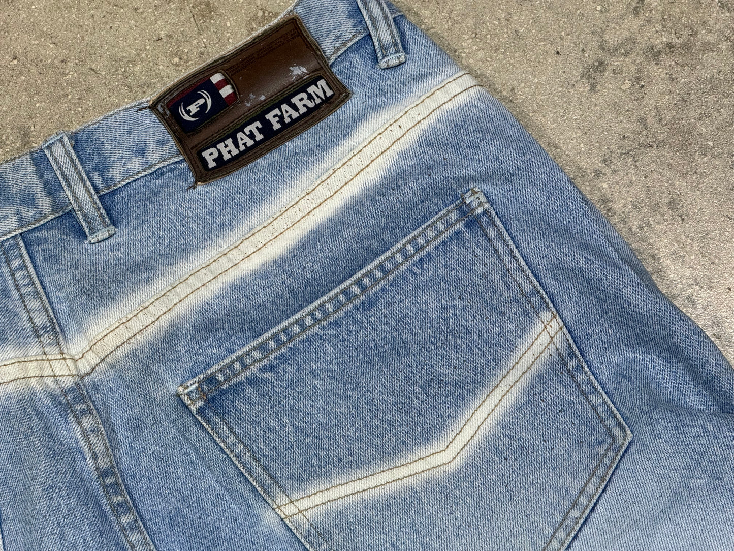 Phat Farm Side Fade Denim - Light Wash Size 34x33