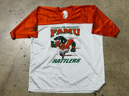FAMU Swole Rattlers Football Jersey - White/Orange Size 2XL