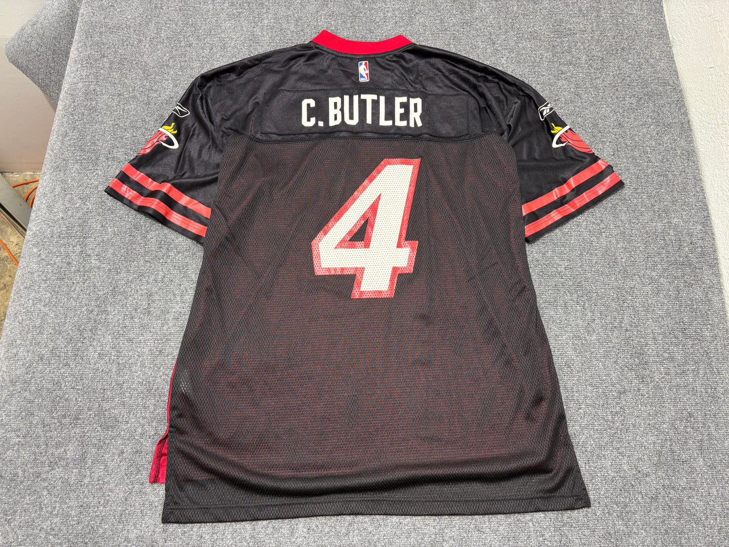 Miami Heat #4 Butler Football Jersey - Red/ Black Size XL