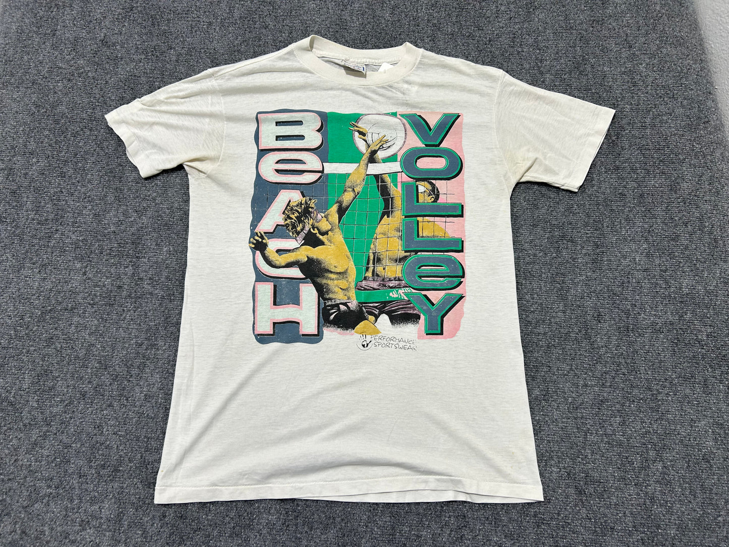 Beach Volley Performance Sportswear Tee - White Size Large