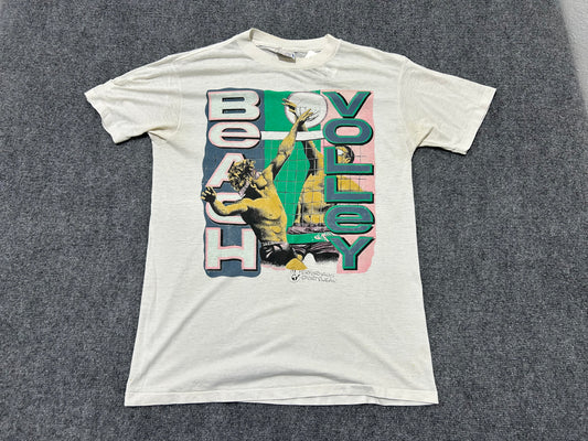 Beach Volley Performance Sportswear Tee - White Size Large
