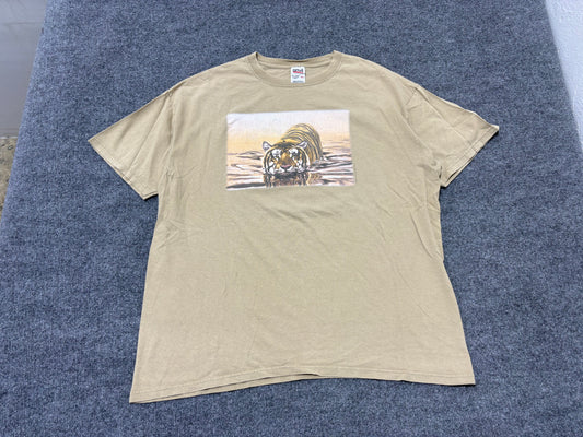 1998 Tiger in the Water Tee - Beige Size XL