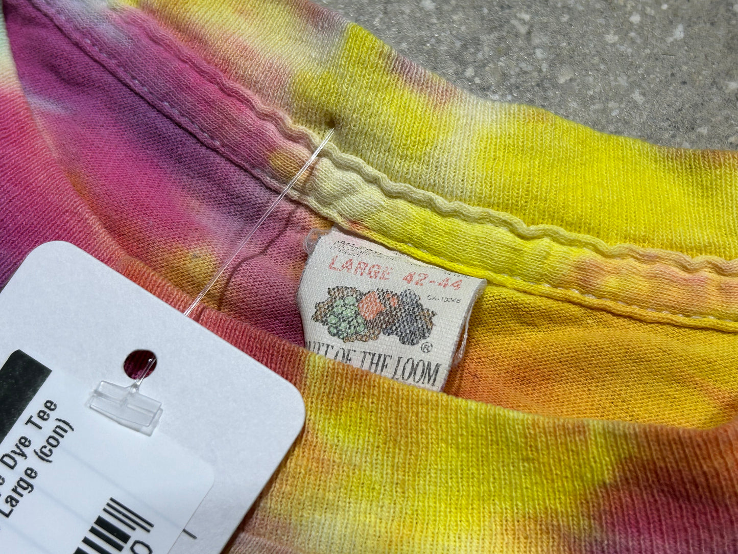 Single Stitch Tye Dye Tee - Multi Size Large (con)
