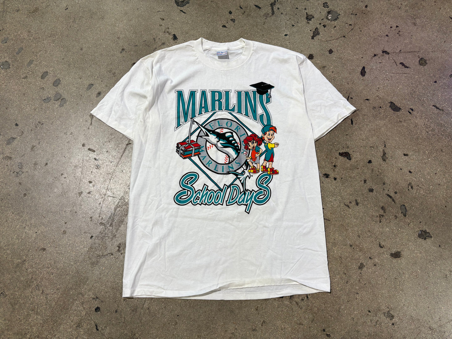 Florida Marlins School Days Tee - White Size XL