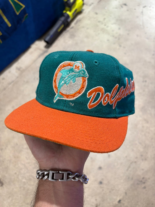 APEX Miami Dolphins Classic logo Snapback- Teal /Orange
