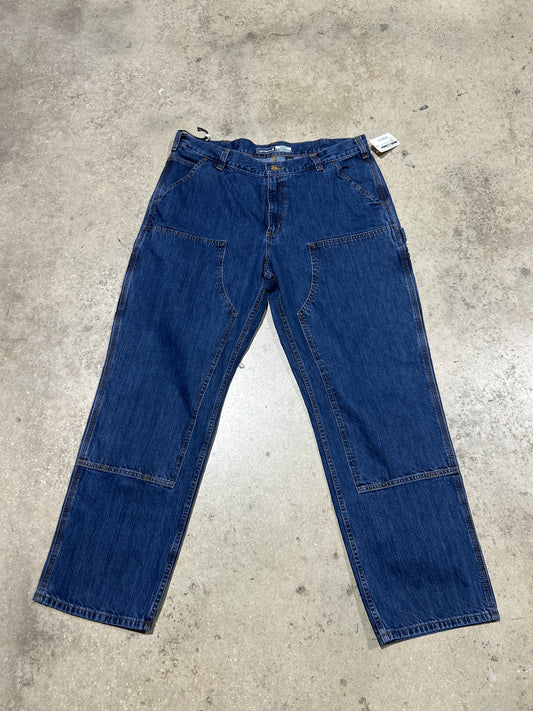 Carhartt Denim Double Knee Pants -Blue Size 38x32