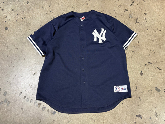 New York Yankees #2 Jeter Jersey - Navy Size XXL
