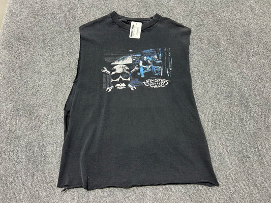 Cutoff Sleeveless Monster Garage Tee - Black Size Large