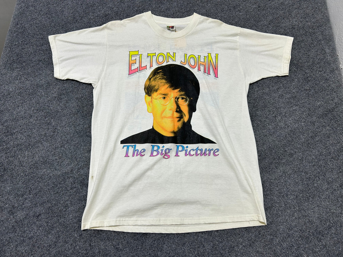 1998 Elton John The Big Picture Tour Tee - White Size XL