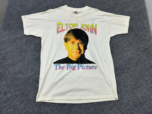 1998 Elton John The Big Picture Tour Tee - White Size XL