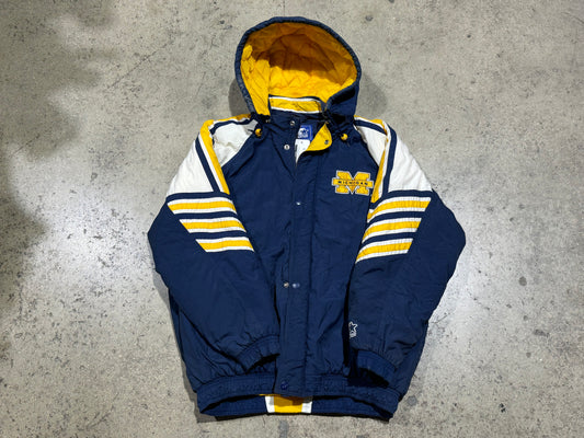 Starter University Of Michigan Hooded Jacket Size XL