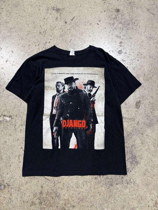 Django Movie Tee - Black Size Medium ( 19.5 x 27)