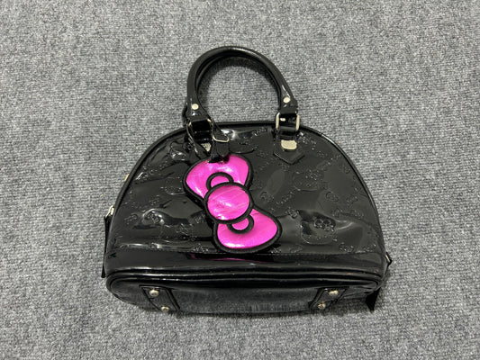 Loungefly Hello Kitty Dome Glossy Leather Tote Bag - Black