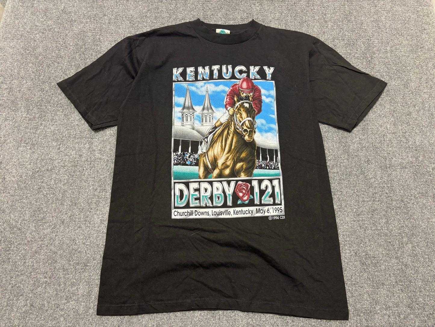 1995 Kentucky Derby 121 Tee - Black Size Large