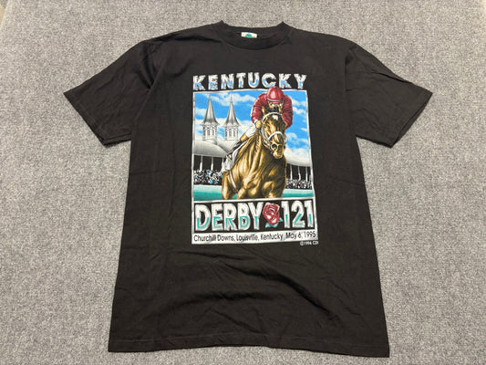 1995 Kentucky Derby 121 Tee - Black Size Large