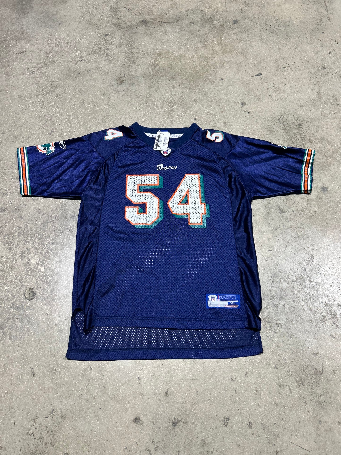 Kids Miami Dolphins Zach Thomas Jersey #54 - Navy Size XL