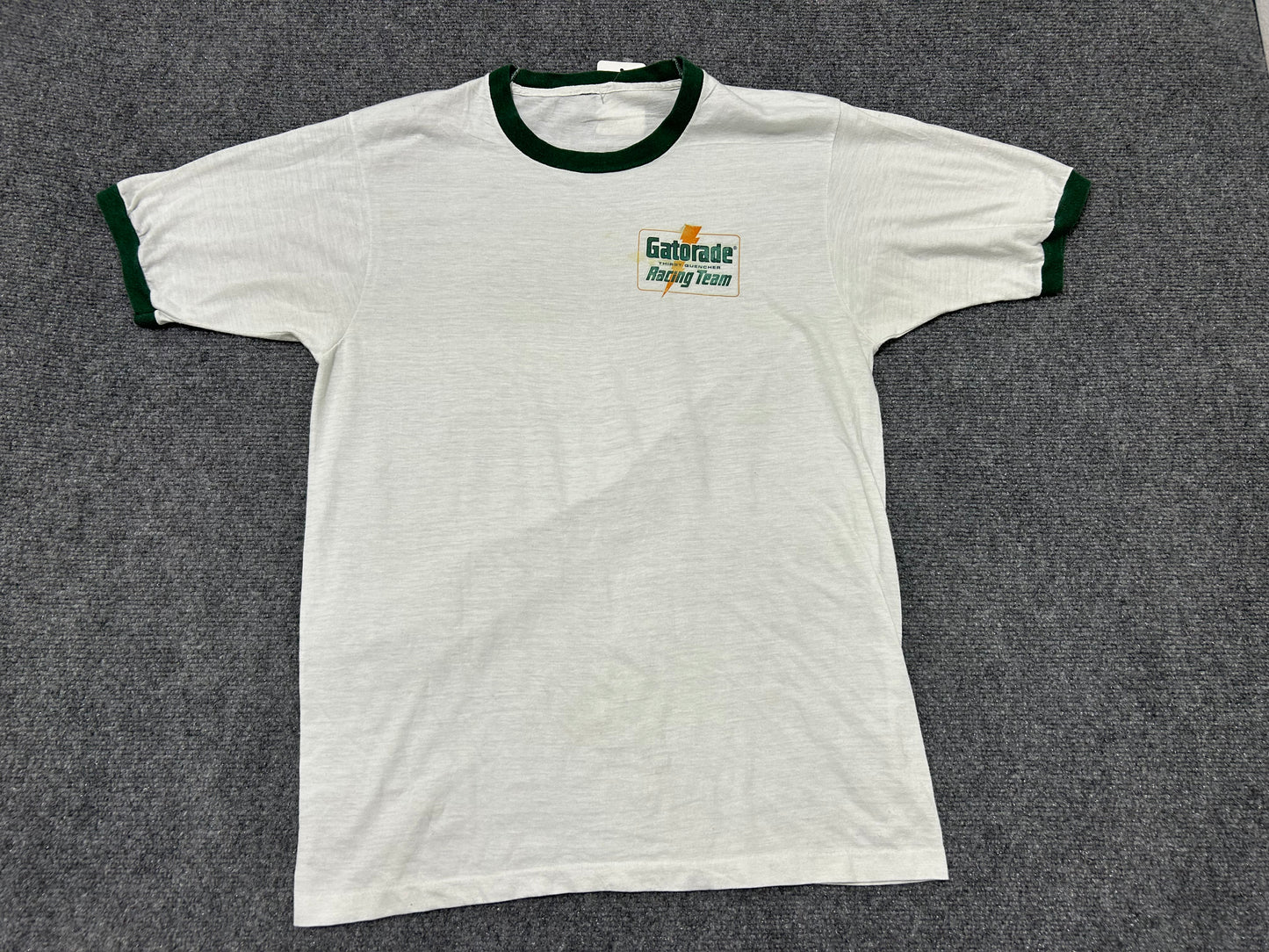 1975 Gatorade Ringer Tee - White/Green Size Large