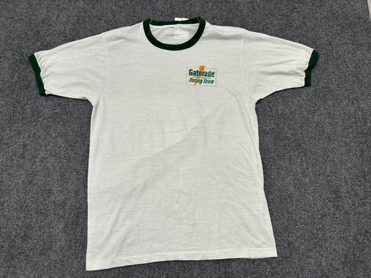 1975 Gatorade Ringer Tee - White/Green Size Large