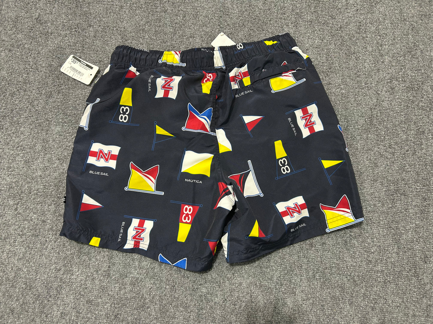 Nautica Flag Swim Shorts - Navy Size Medium