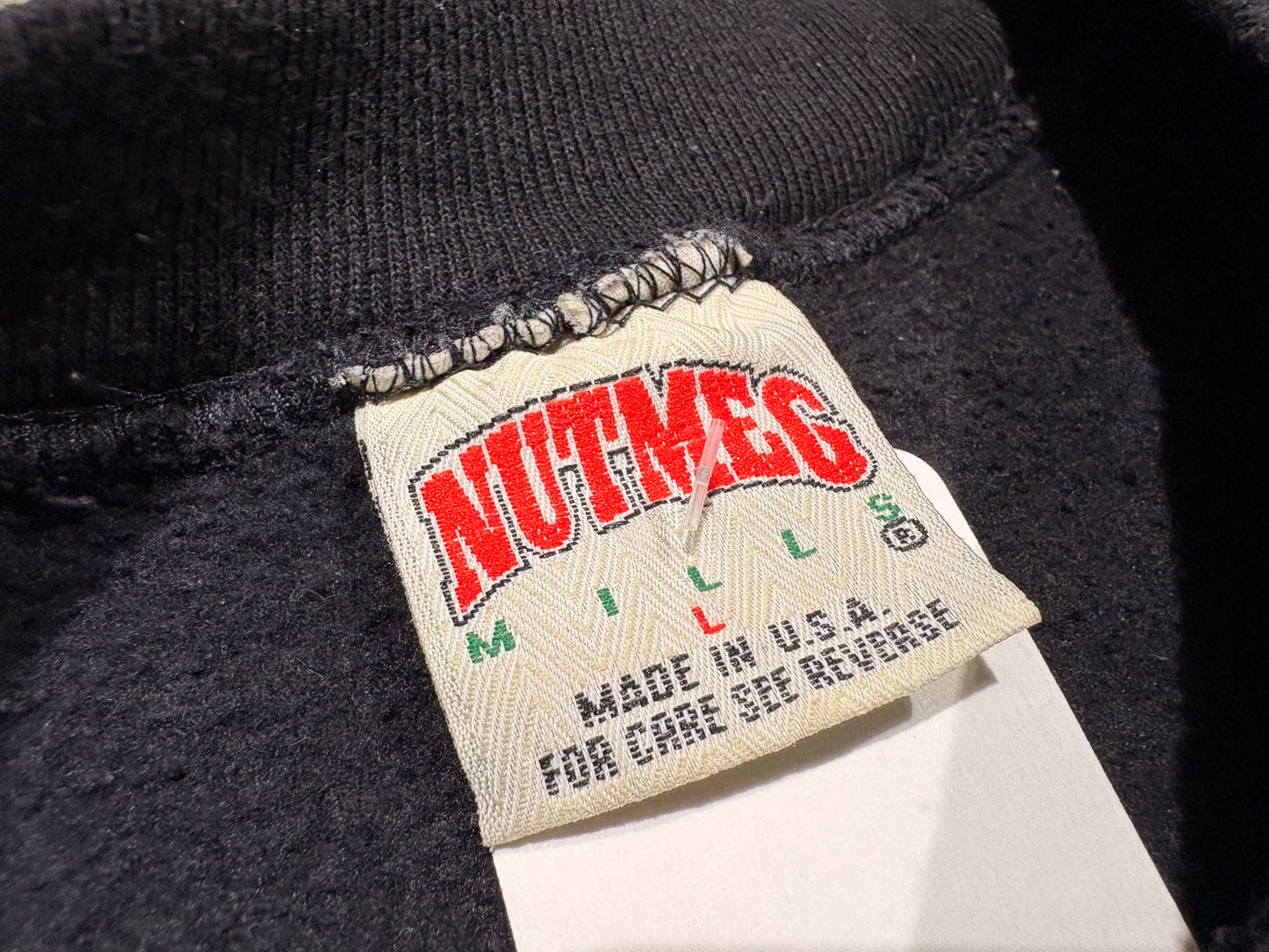 1993 Nutmeg Carolina Panthers Sweatshirt - Black Size Large