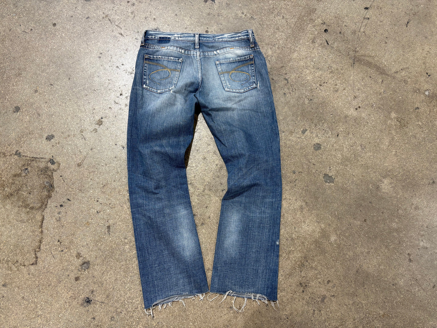 Womens Take Two Distressed Boot cut Denim Jeans - Light Wash Size 30