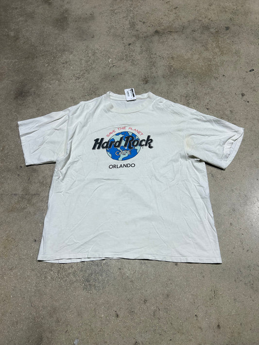 90s Hard Rock Cafe Orlando Tee - White Size XL