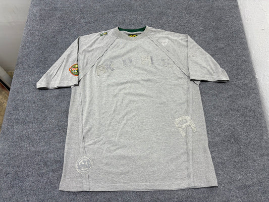 Akademiks Patchwork Spellout Tee - Grey Size XL