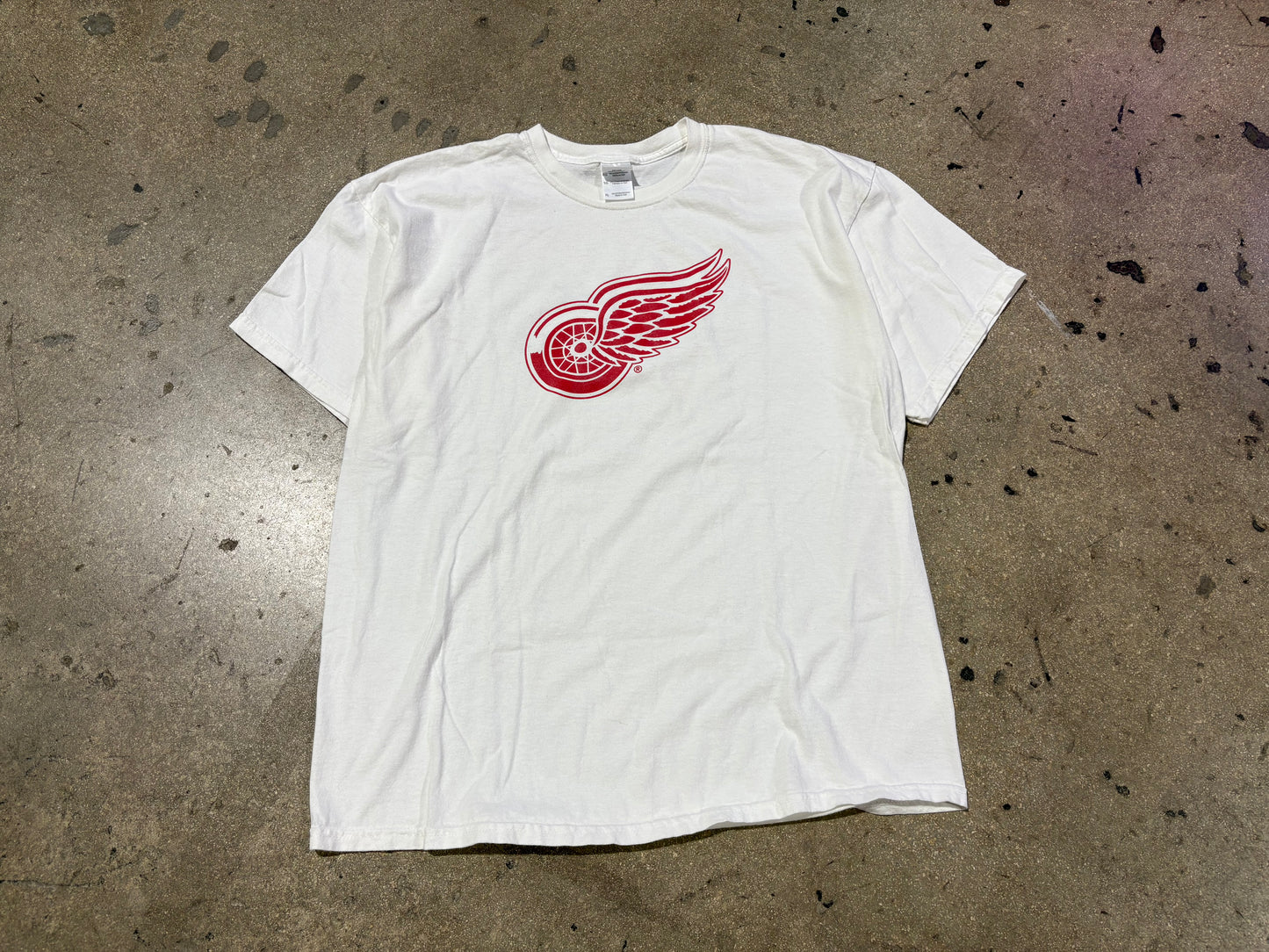 Detroit Red Wings Logo Tee - White Size XL
