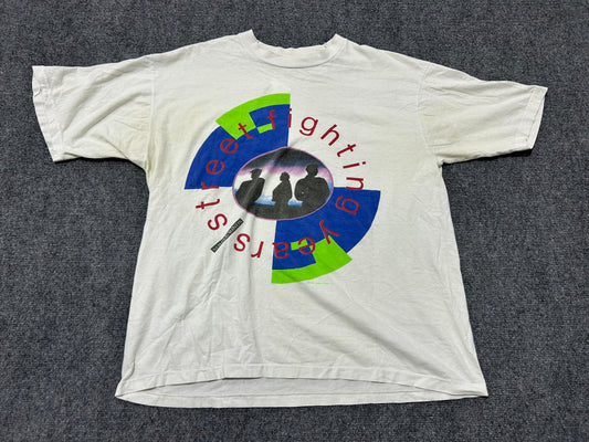 1989 Simple Minds Street Fighting Years Tour Tee - White Size Large