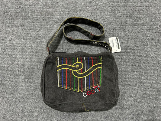 Coogi Reworked Denim Side Bag - Grey/Multicolor