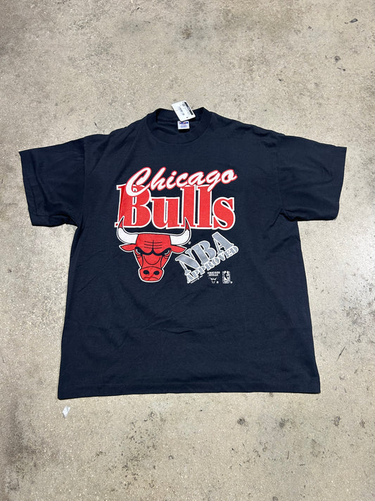 1991 Chicago Bulls NBA Aproved Tee - Black Size XL