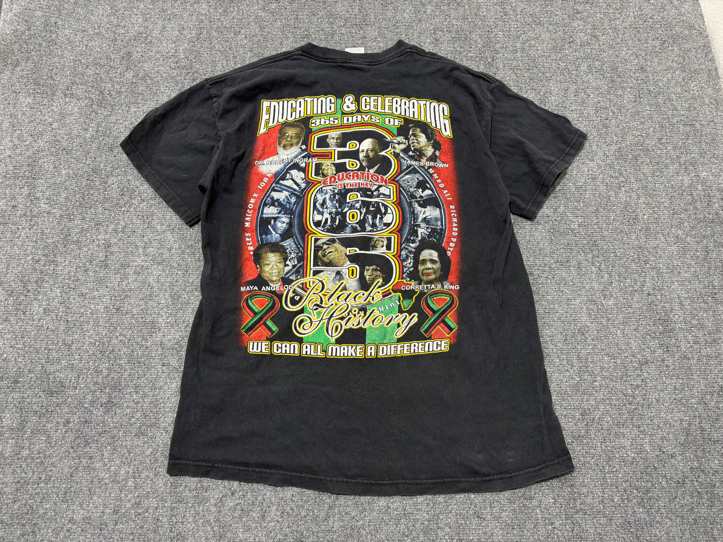 African American Heritage Tee - Black Size Large