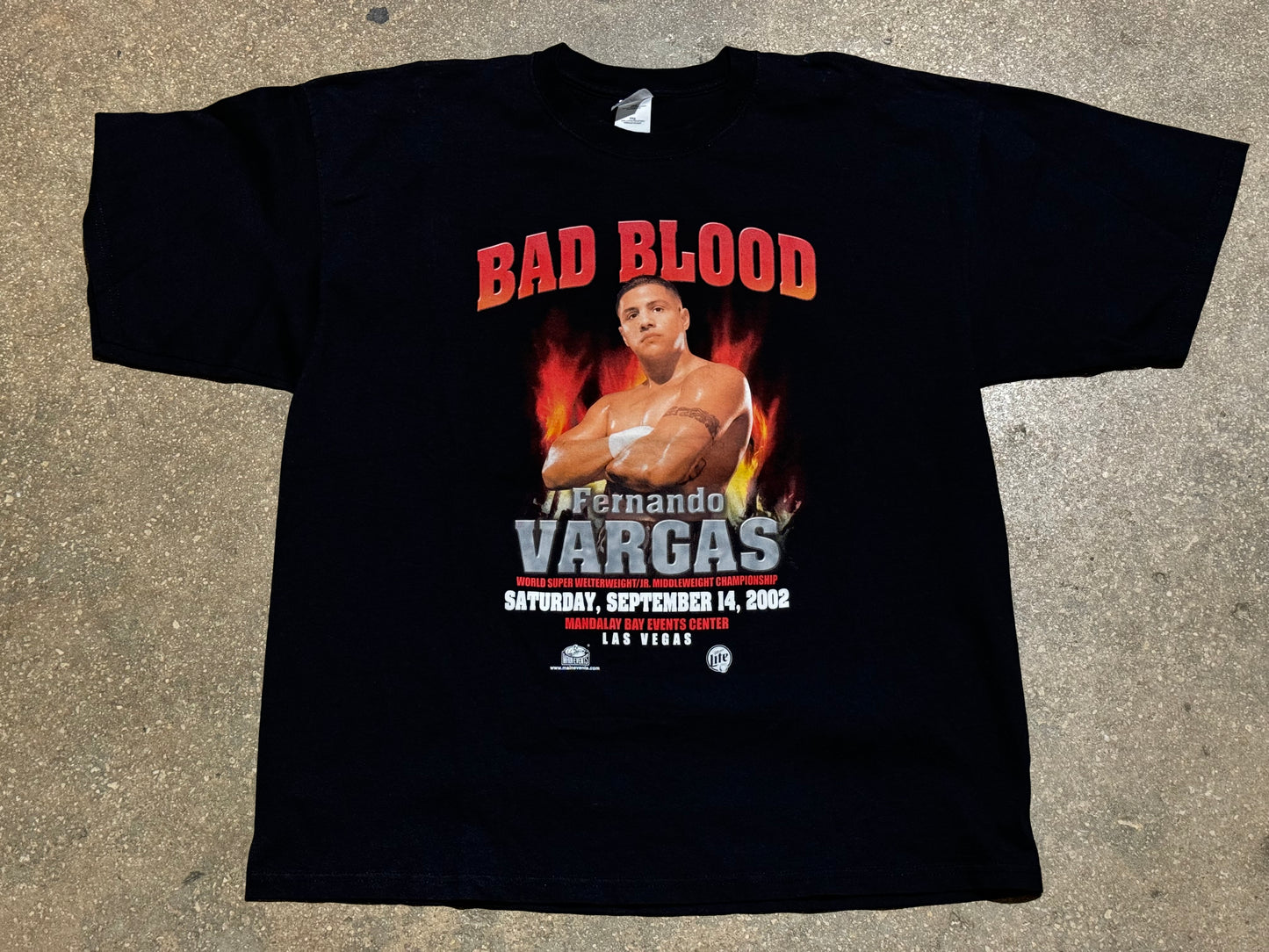 2002 Fernando Vargas Bad Blood Tee - Black Size XXL