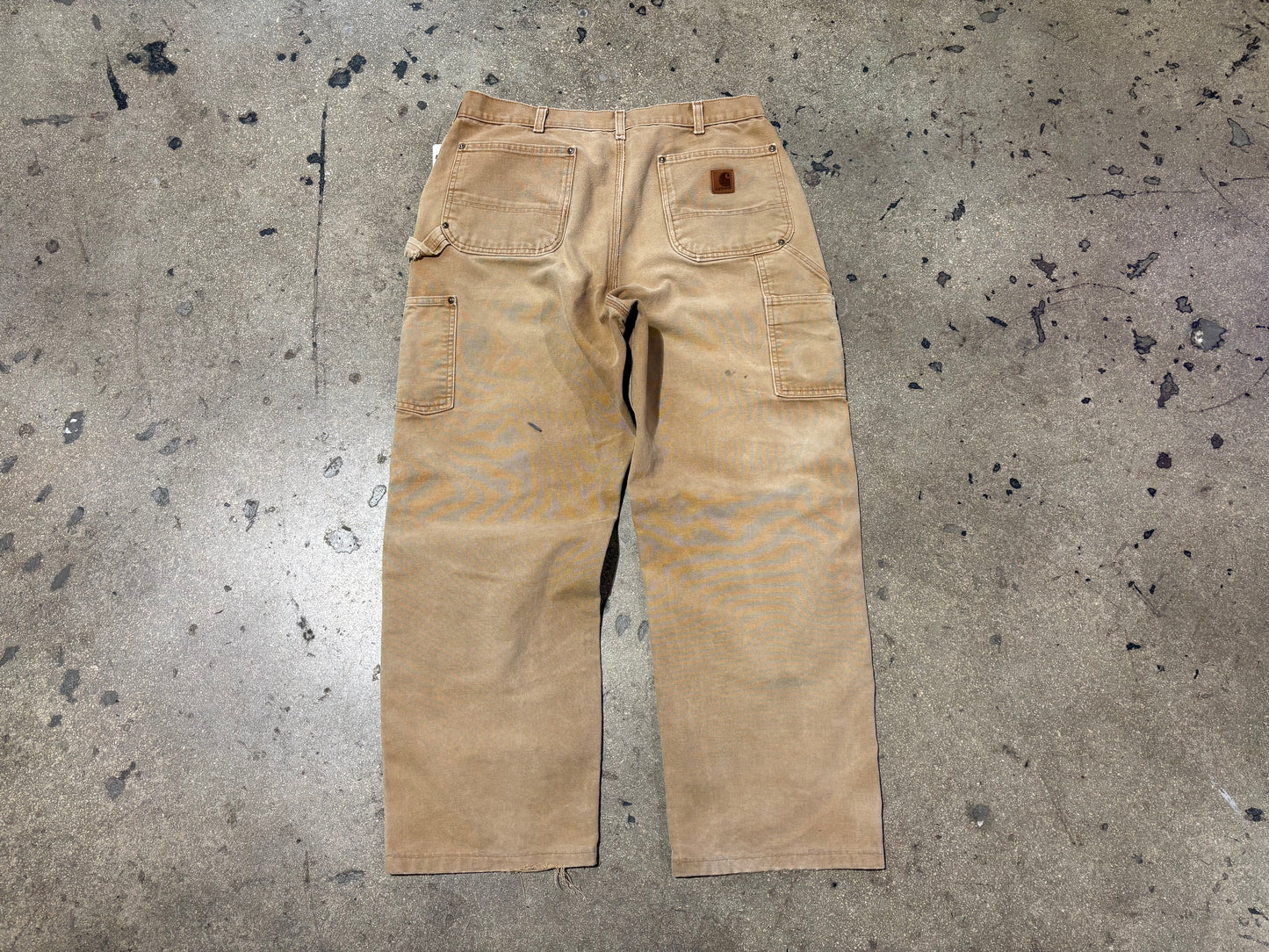 Carhartt Double Knee Carpenter Pants - Faded Khaki Size 36 x 34