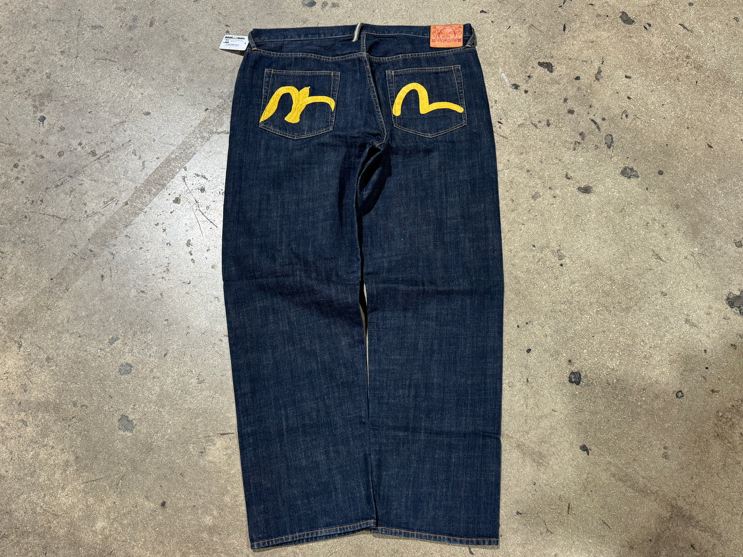 Evisu Hand Embroidery Denim - Blue/Yellow Logo Size 44x34