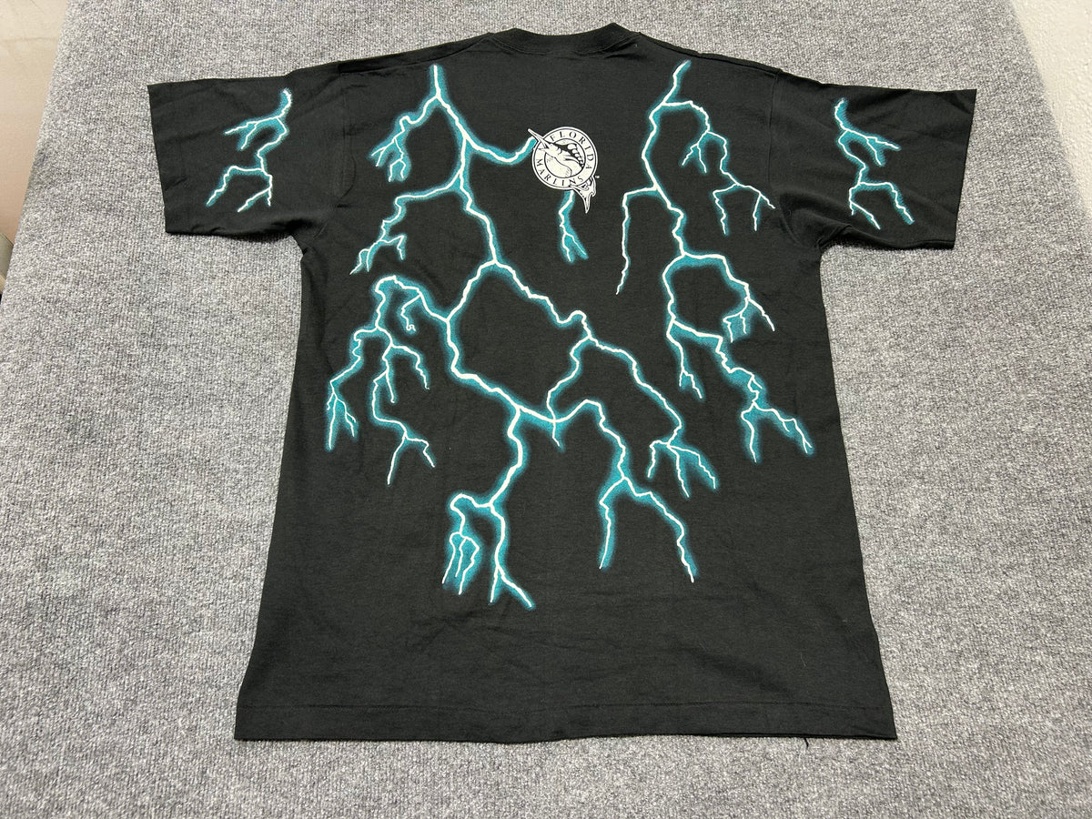 1994 Florida Marlins AOP Lighting Tee - Black Size XL